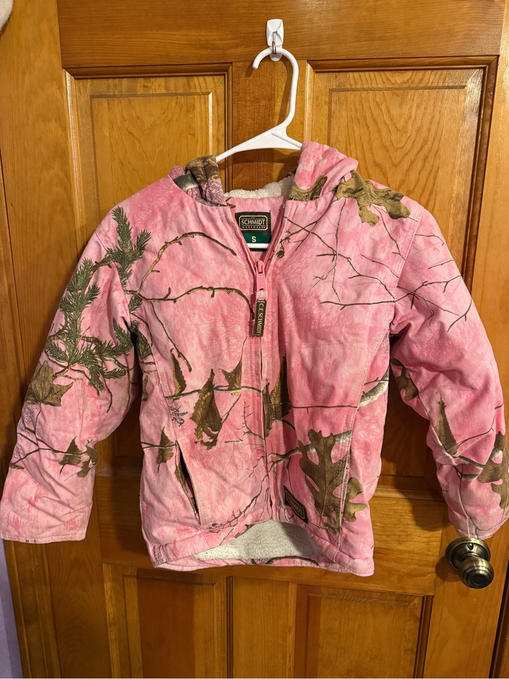 Schmidt Kids Pink Camo Hooded Jacket
